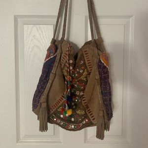 Leather hang bag